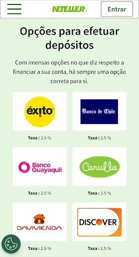 Métodos de depósito no Neteller